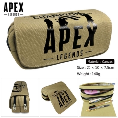 Apex Legends Game Pen Case Canvas Double Layer Zipper Anime Pencil Bag