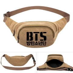 BT21 K-POP BTS Bulletproof Boy Scouts Cartoon Cosplay Canvas Anime Pocket Waist Bag