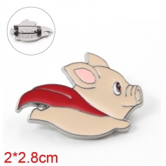 Anime Pig Alloy Badge Brooches Enamel Pin
