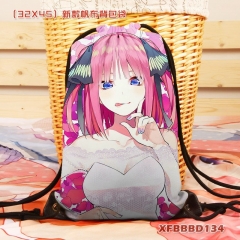The Quintessential Quintuplets Cosplay Cartoon Canvas Anime Drawstring Backpack Bag