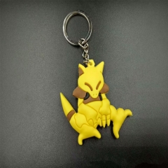 Pokemon Japanese Cartoon Character Two Sides Soft Plastic Anime Keychain