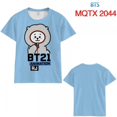 BT21 K-POP BTS Bulletproof Boy Scouts Cartoon 3D Printing Short Sleeve T shirts