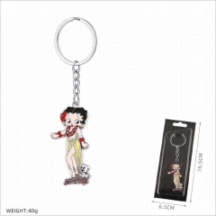 Betty Boop Cartoon Cosplay Decorative Alloy Anime Keychain