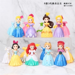 8 Style Disney Princess Cartoon Cosplay Collection Model Toy Anime PVC Figure (8pcs/set)
