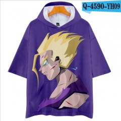 Dragon Ball Z Anime Hooded Short Sleeve T Shirt