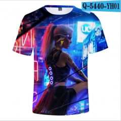 Cyberpunk 2077 Game Cartoon 3D Printing Short Sleeve Anime T shirts