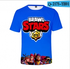 Brawl Stars Game Cartoon 3D Printing Short Sleeve T shirts