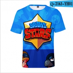 Brawl Stars Game Cartoon 3D Printing Short Sleeve T shirts
