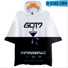 K-POP GOT7 Hooded Short Sleeve T Shirt