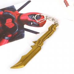 Deadpool Movie Cosplay Collection Alloy Anime Weapon Sword Keychain