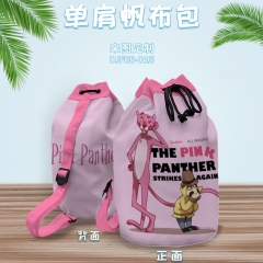 Pink Panther Anime Canvas Backpack Bag Single shoulder Bag