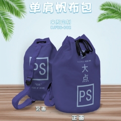 Personality Letter Pattern Canvas Backpack Bag Single shoulder  Bag