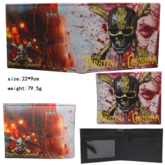 Pirates of the Caribbean Movie Cosplay PU Folding Purse Anime Wallet