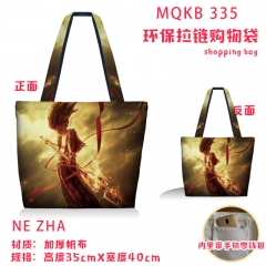 Chinese Anime Ne Zha Cartoon Character Shoulder Canvas Shopping Bag