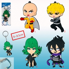 4 Style One Punch Man Cartoon Character Rubber Keychain