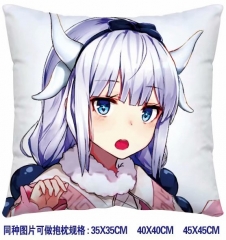 Kobayashi-san Chi no Maid Cosplay Cartoon Two Side Square Plush Stuffed Pillow