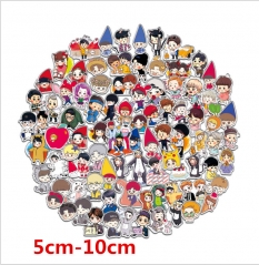 K-POP EXO Anime Kawaii Stickers Waterproof Stickers 100PCS/set