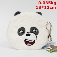 We Bare Bears Anime Coin Wallet Bag Cute Designs Plush Purse