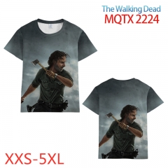 The Walking Dead Cartoon Character 3D Printing Short Sleeve T shirts