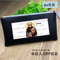 One Piece Cartoon Cosplay For Student PU Anime Pencil Bag
