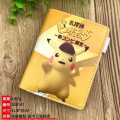 Pokemon Detective Pikachu Movie Cartoon Cosplay Purse PU Leather Anime Short Wallet