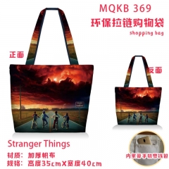 Stranger Things Anime Thick Canvas Shopping Bag