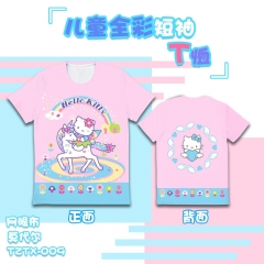 Hello Kitty Unisex For Kid Modal Material Cartoon Cosplay Anime T shirt