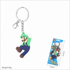 Super Mario Bro Cartoon Character Anime Rubber Keychain