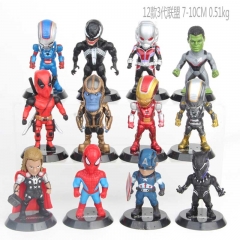 Marvel's The Avengers Collection Model Toy Anime PVC Figure 12PCS/Set 7-10CM