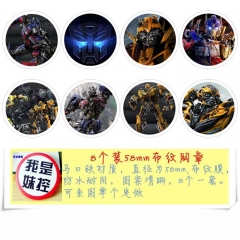 Transformers Anime Cartoon Brooches And Pins 8pcs/set