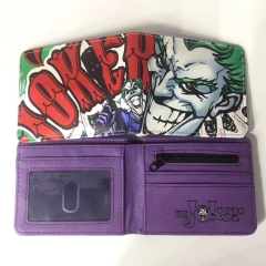 Suicide Squad Joker Movie Colorful Short Folding Purse PU Anime Wallet