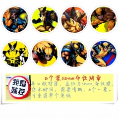 X-Men Movie Anime Cartoon Brooches And Pins 8pcs/set
