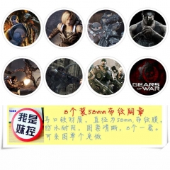 Gears of War Anime Cartoon Brooches And Pins 8pcs/set