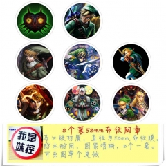 The Legend of Zelda Anime Cartoon Brooches And Pins 8pcs/set