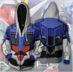 Gundam Anime 3D Print Casual Zipper Hoodie
