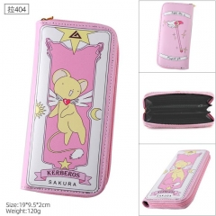 Card Captor Sakura Cartoon Cosplay PU Purse Folding Anime Zipper Long Wallet