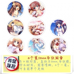 Daitoshokan no Hitsujikai Anime Character Cartoon Brooches And Pins 8pcs/set