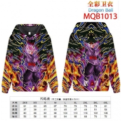 Dragon Ball Z Pattern Full Color Casual Hooded Patch Pocket Coat Hoodie