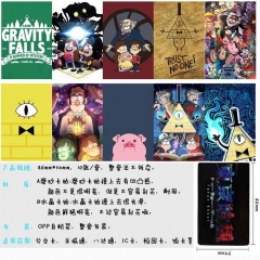 Gravity Falls Pattern Anime Cartoon Card Stickers 10pcs/set