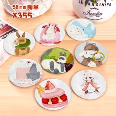 Animal Rabbit Custom Design Pin Cartoon Anime Badge Brooches Set