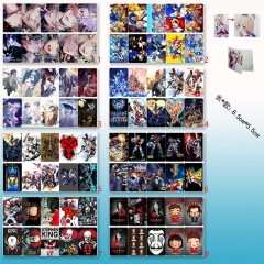 8 Designs Movie Anime Cartoon Pattern Card Stickers 10pcs/set