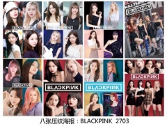 K-POP BLACKPINK Anime Posters Set （8pcs a set)