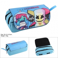 DJ Marshmello Cartoon Cosplay PU For Student Anime Pencil Bag