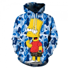 Simpsons Anime 3D Printed Sweatshirts Anime Hooded Hoodie