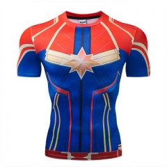 Marvel's The Avengers Anime 3D Printed Anime Short Sleeve Costume Compressed Tight Top