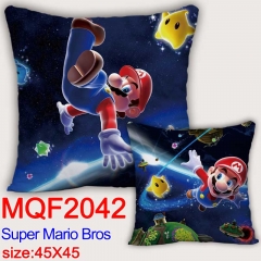 Super Mario Bro Cartoon Cosplay Anime Square Soft Stuffed Pillow