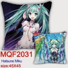 Hatsune Miku Cartoon Cosplay Anime Square Soft Stuffed Pillow