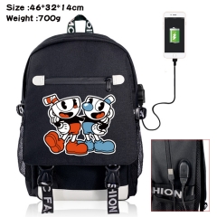Cuphead Canvas Students Backpack Anime Bag