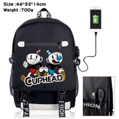 Cuphead Canvas Students Backpack Anime Bag