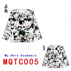 Boku no Hero Academia/My Hero Academia Anime Cartoon Movie 3D Printing Long Sleeve Casual T shirt